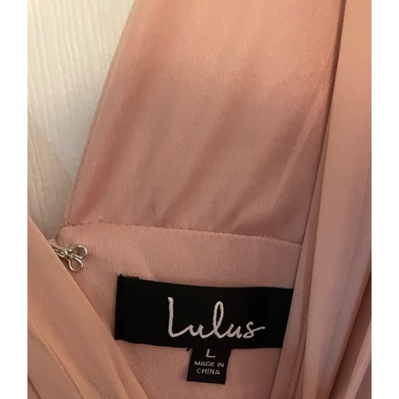Lulus heavenly hues blush maxi dress- size Large. New w/ tags. Color: blush - Picture 6 of 6